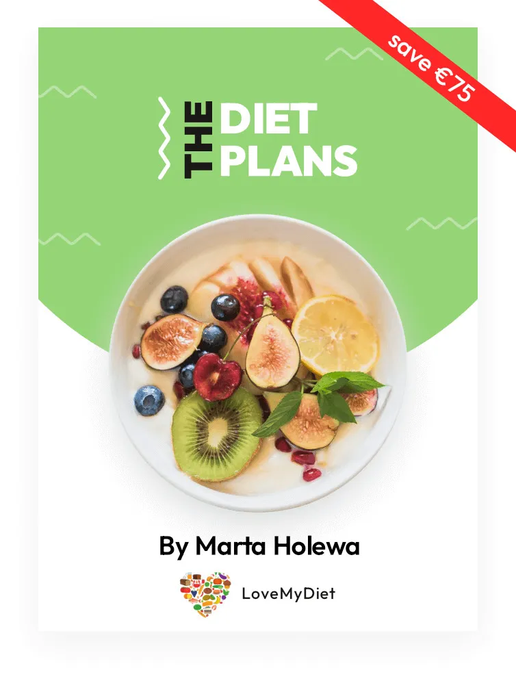 Diet plan cover by nutritionist Marta Holawa from Lovemydiet.
